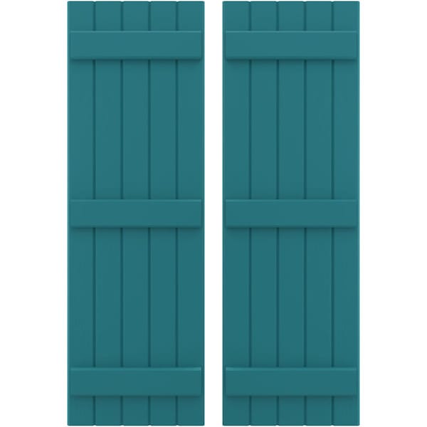 Ekena Millwork Americraft 5-Board, 3 Batten Exterior Real Wood Joined Board-n-Batten Shutters, ARW401BB518X82ANH, PR ARW401BB518X82ANH - main